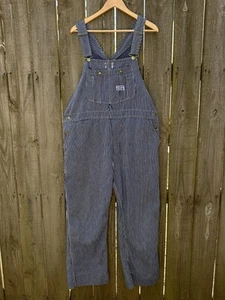 Big Size 1960s-70s Hickory Stripe Big Smith Overalls - Picture 1 of 6