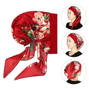 Printed Pre-Tied Cancer Head Scarf Muslim Turban Hair Loss Hat Chemo Pirate Cap - Picture 1 of 24