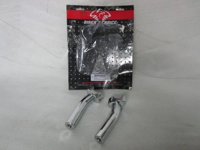 Harley Davidson Softail Dyna Sportster 5.5" Chrome Pullback Handlebar Risers - Image 1 of 4