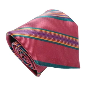 Jos. A. Bank Necktie Multicolor Stripe Pattern Men's Silk Blend Neck Tie - Picture 1 of 5