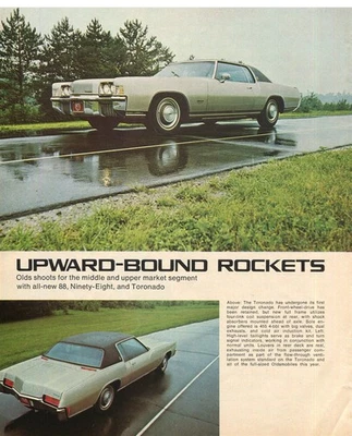 1971 OLDSMOBILE введение - TORONADO DELTA 88 CUTLASS 2 страницы статья - Изображение 1 из 2