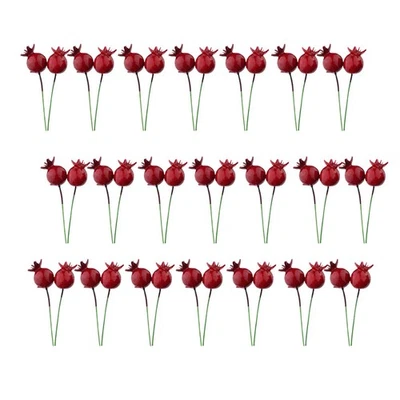  Set of 2 Naturgetreue Fruchtdekoration Granatapfel Gartendekoration - Bild 1 von 4