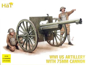 Sombrero 1/72 (20 mm) Primera Guerra Mundial Artillería de Estados Unidos con cañón y tripulación de 75 mm - Imagen 1 de 1