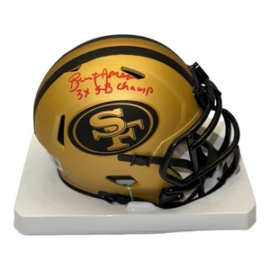 BRENT JONES SIGNED AUTOGRAPH SAN FRANCISCO 49ERS RAVE MINI HELMET BECKETT BAS - Picture 1 of 4