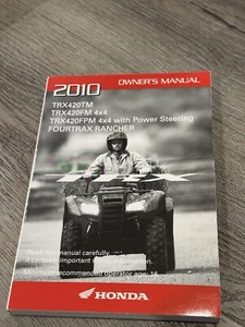 OEM HONDA 2010 TRX420TM / FM / FPM 4X4 FOURTRAX RANCHER OWNERS MANUAL - Picture 1 of 2