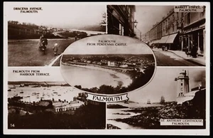 Falmouth Cornwall Multi View RP Postcard - Picture 1 of 2
