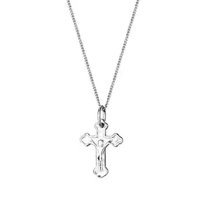 Dainty sterling silver crucifix pendant - Picture 1 of 19