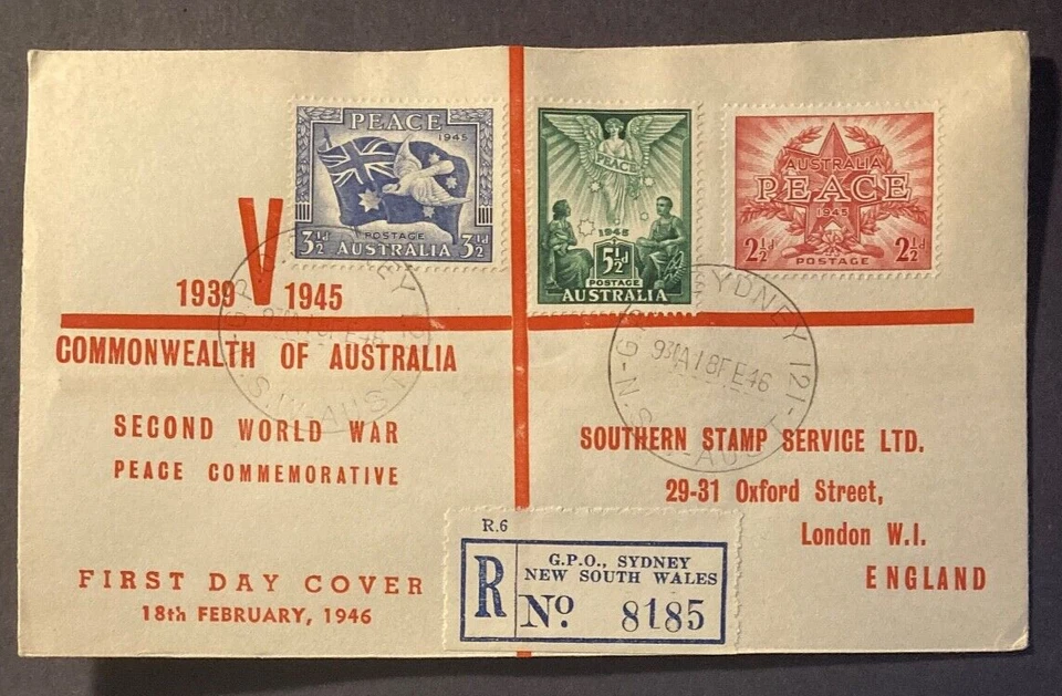 Australia #200-202 FDC con sello registrado abierto a la izquierda Foto 1 de 1