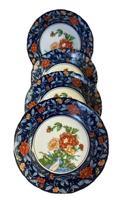 Gumps San Francisco Coupe Soup Bowls Set of 4 Flowers Scalloped rim. - Picture 1 of 12