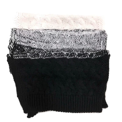 Cashmere Company Sciarpa Donna Nero Bianco Scialle Coprispalle Lana Stola Scarf - Immagine 1 di 4