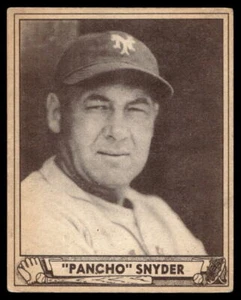 Play Ball #159 Pancho Snyder New York Giants Coach 1940 en muy buen estado-en muy buen estado+ de colección antes de la guerra - Imagen 1 de 2