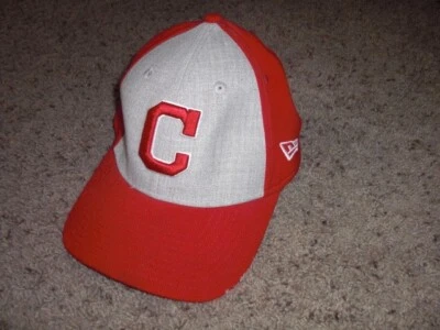 CLEVELAND Indians/Guardians red gray FITTED New Era 39Thirty Ballcap Hat S/M - Image 1 of 4