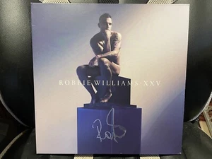 LIMITED EDITION HAND SIGNED ROBBIE WILLIAMS XXV GREATEST HITS DOUBLE BLACK VINYL - Afbeelding 1 van 8
