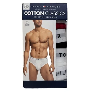Tommy Hilfiger Four Pack Size XL Classic Cotton Briefs Underwear 4 Black Red - Picture 1 of 3
