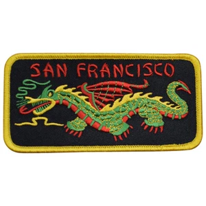 San Francisco Patch - Chinatown, California, Chinese Dragon 4-7/8" (Iron on) - Afbeelding 1 van 1