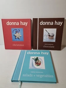 Donna Hay Cook Books.  Christmas, Chocolate And Salads And Vegetables GC  - Picture 1 of 9