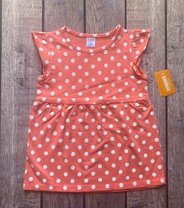 Girl’s Size 6 Gymboree Coral Pink Polka Dot Sleeveless Summer Top - Picture 1 of 1