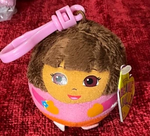 TY DORA the EXPLORER BEANIE BALLZ KEY CLIP - MINT with TAGS - Picture 1 of 1