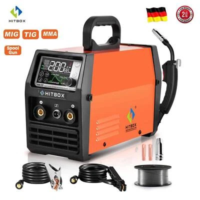 HITBOX 4-in-1 140A MIG-Schweißgerät Gasloser 220V: MMA/ARC, Lift TIG, Spool Gun - Bild 1 von 4