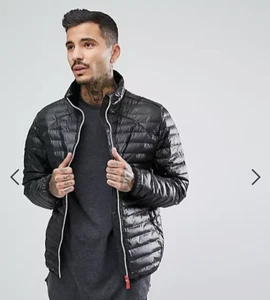 Hunter Men's Black Puffer Midlayer Jacket Coat Small - Picture 1 of 16