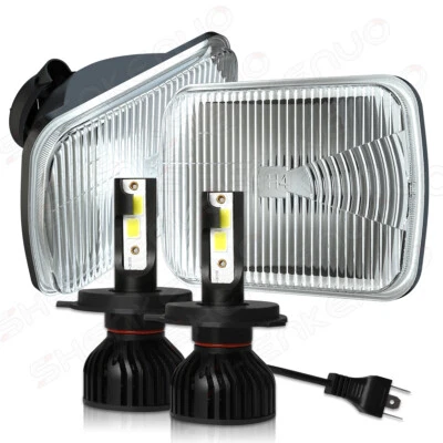 Faro LED de haz alto/bajo luces H4 6000 k para Mazda RX-7 1986-1991 5x7" 7X6 pulgadas Foto 1 de 4