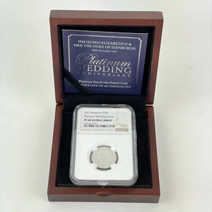 NGC Graded Jersey Pt1PND £1 Pound Platinum Proof PF 69 Ultra Cameo - Picture 1 of 9