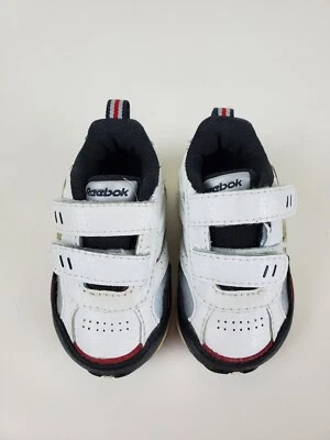 Zapatillas deportivas Reebok Light Up talla 2 niños pequeños zapatos de bebé negro blanco rojo plata Foto 1 de 4