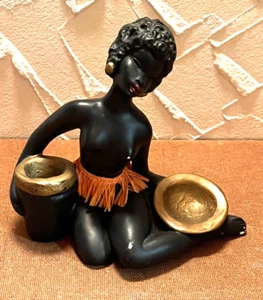 50er Jahre - Figur -Afrikanerin-original- Steinzeug-Gips-Keramik-keine Retroware - Bild 1 von 4