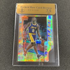 1996 Bowman's Best Picks BP10 Kobe Bryant Atomic Refractor RC Rookie BGS 7.5 RCR