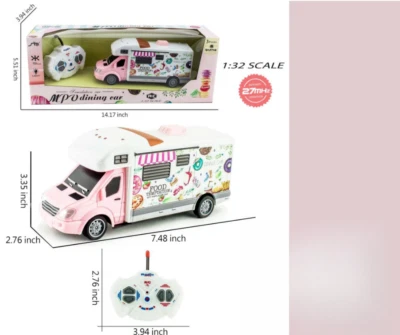 1:32 Scale Remote Control Food Truck Toy - Dining Car with 27MHz 4 Ch Operation - Image 1 of 4