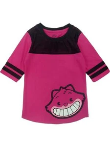 Disney Pink & Black Cheshire Cat T-Shirt Alice In Wonderland Kitty Shirt - Picture 1 of 1