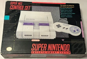 Super Nintendo SNES Console System Control Set *Excellent Condition in Box* - Picture 1 of 17