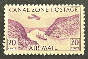 Travelstamps: Canal Zone Stamps Scott #C11, 20 Cent Airmail Issue Mint OG H - Picture 1 of 5