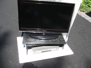 BLACK LAZY SUSAN TV RISER - 26" wide x 14" deep x 7" high BY SYRACUSE TV RISERS - Picture 1 of 11
