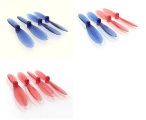 Hubsan X4 H107D Clear Blue Red and Blue/Red 55mm Propellers - Picture 1 of 4