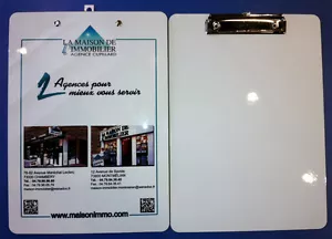 Porte bloc note personnalisable texte logo format A4 - Photo 1/1