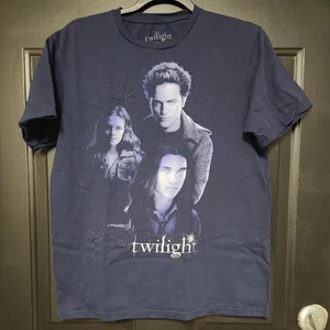 Twilight T-Shirt Medium Navy Edward Cullen Bella Swan Jacob Black Cotton Tee Y2k - Picture 1 of 9