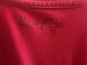Under Armour Men's Red Heatgear Loose Fit T-shirt Large L - Picture 1 of 6