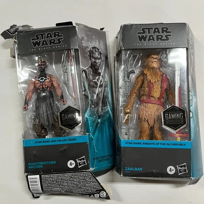 Star Wars Black Series Nightbrother Archer & Zaalbar lote de 6” (caja dañada) Foto 1 de 4