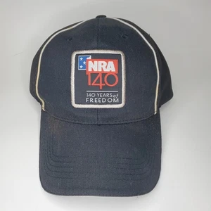 NRA 140 Years of Freedom Embroidered Patch Black Hook & Loop Baseball Cap - Picture 1 of 5