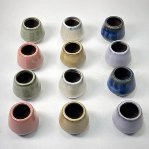 Sehr kleine Mini Bonsai Topf Sukkulente bunte Bohne rund 12 Stück nagelneu - Bild 1 von 12