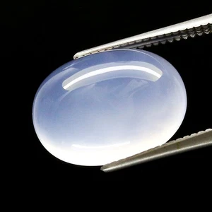 Precious 4.91ct Oval Cab 12.4x9.2mm Natural Lavender Chalcedony, Africa - Imagen 1 de 4