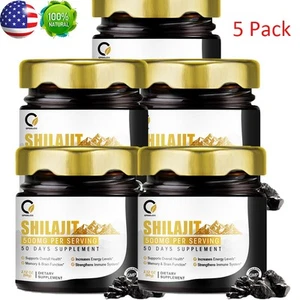 5*60G Himalayan Organic Pure Shilajit Soft Resin Extremely Potent, Fulvic Acid - Picture 1 of 7