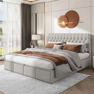 Doppelbett 180x200 cm mit Lattenrost Jugendbett Ehebett Polsterbett Bettkasten. - Bild 1 von 9