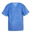 Tronex SMS220 Series Disposable Scrub V-Neck Shirts pack of 10 pcs Small Blue SM
