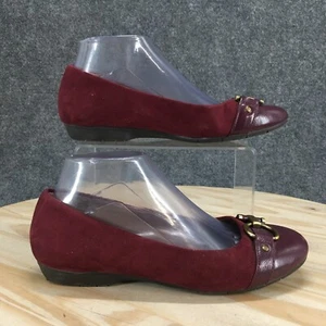 Aerosoles Shoes Womens 7 Ultrabrite Ballet Flats Burgundy Slip On Comfort Casual - Picture 1 of 16