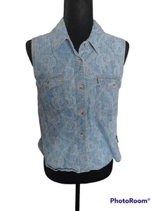BDG Urban Outfitters Women's Denim Paisley Vest S - Picture 1 of 12