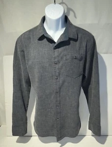 Kuhl Uproar Shirt Mens Sz L 44 Chest 5 Panel L/S Button Shirt Waffle Blue #7211 - Picture 1 of 23