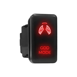 GOD MODE - LED Push Button Replacement for TOYOTA (1.54 x 0.83 in) Red - Picture 1 of 3