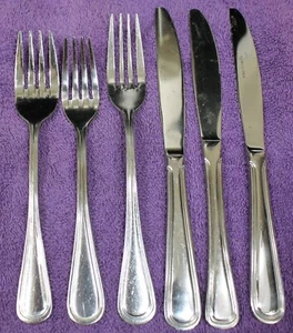 Lot 16 Forks 25 Knives Don-Winco Rounded & Squared Handles Stainless Flatware - Imagen 1 de 5